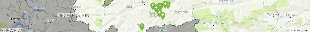 Map view for Pharmacies emergency services nearby Obernberg am Brenner (Innsbruck  (Land), Tirol)